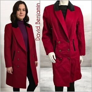 David Benjamin Vintage 100% Wool Double Breasted Coat Dead Stock NWT  Size 4